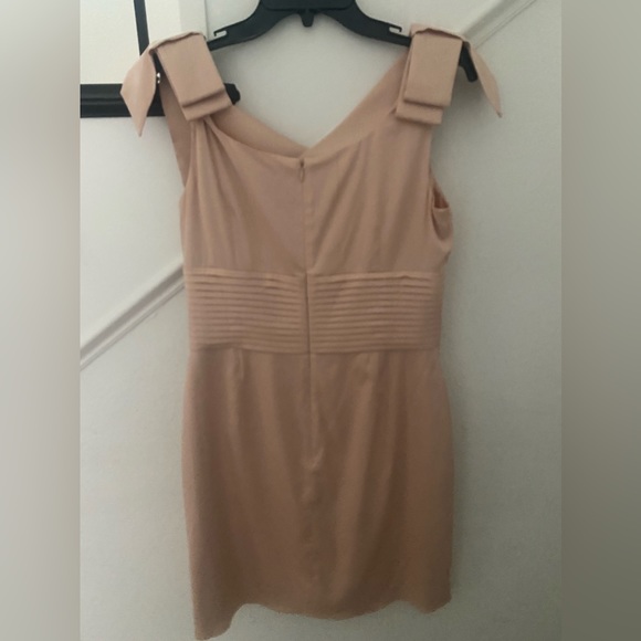Antonio Melani peach/nude colored knee length wedding/ cocktail/ dress sz 8. - Picture 5 of 14